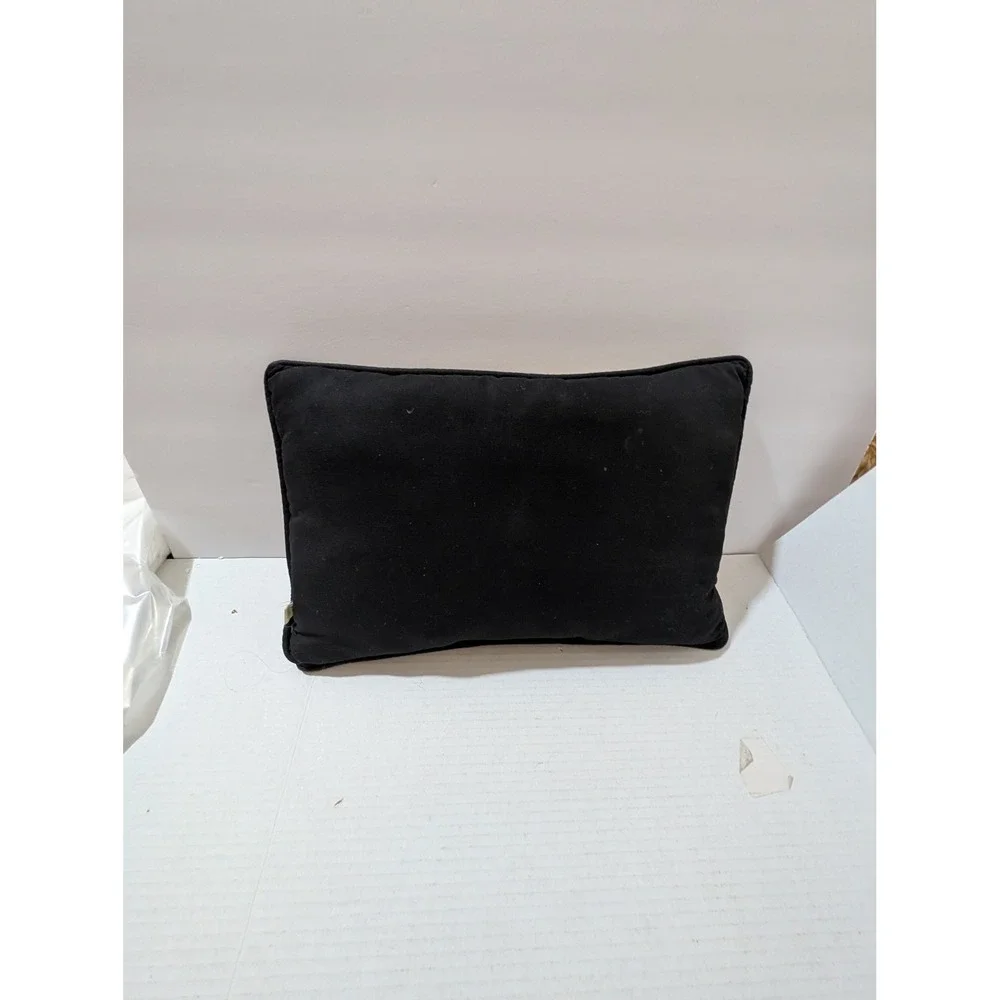 Toy Works Puppy Dog Accent Pillow Elley 2004 Art Black Cream Small Decorative